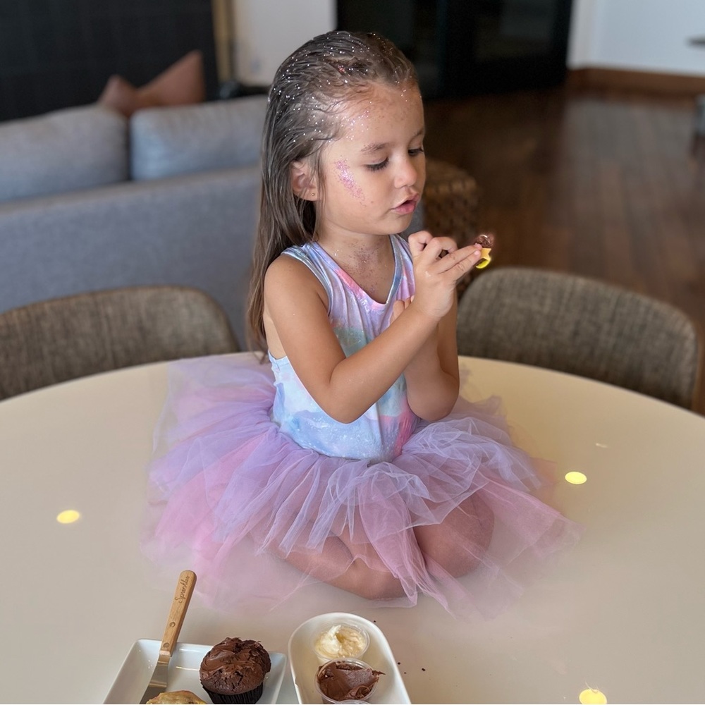 Multicolor B.A.E. Marble Print Tutu Dress
